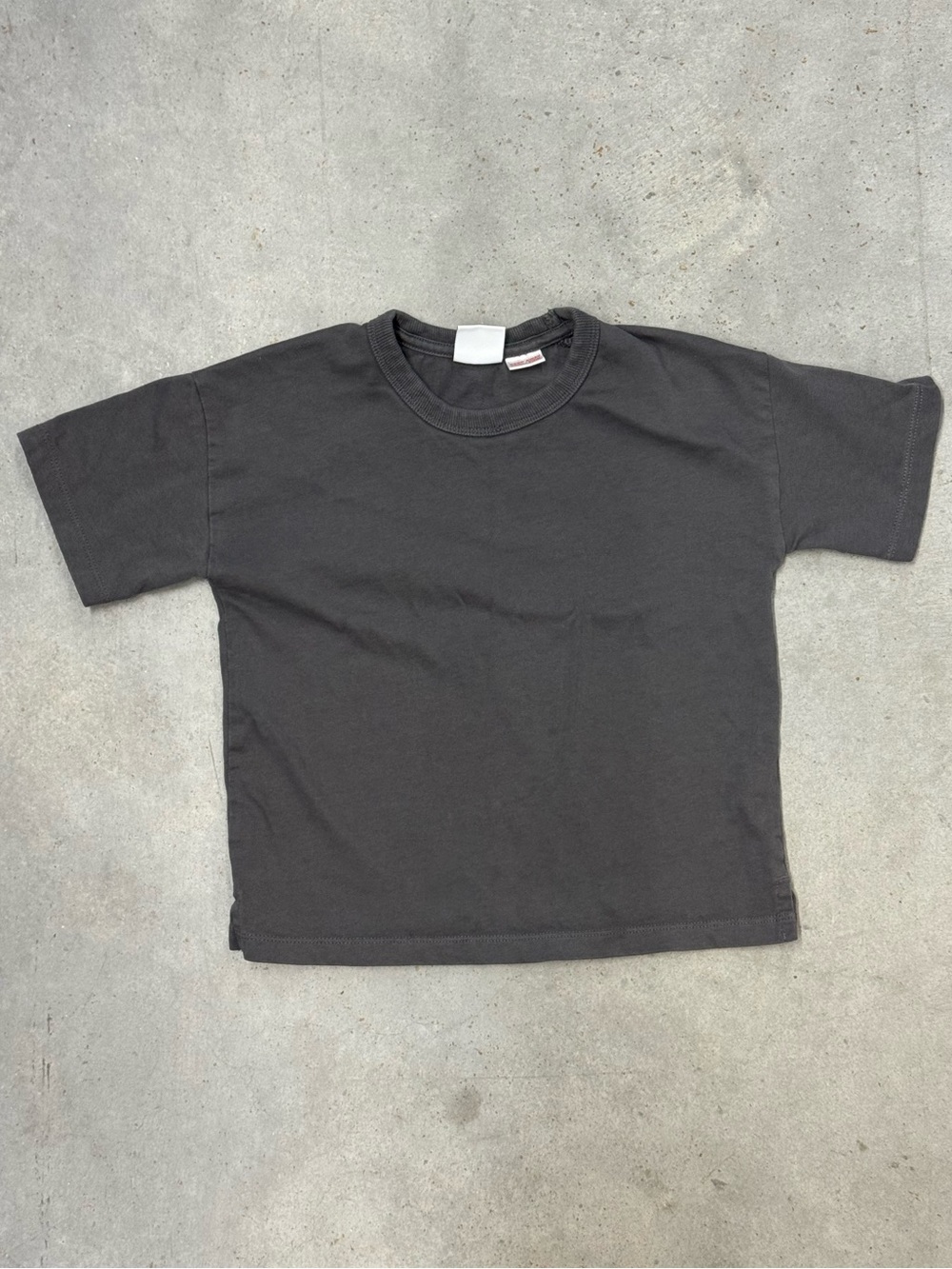 Zara Kids Charcoal Gray Oversized T-Shirt Size 5Y 100% Cotton